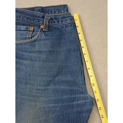 Levis (42x30) Men's Tapered Straight Leg Fit Blue Denim Jeans