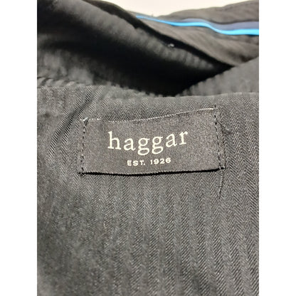 Haggar (38x30) Men's Classic Dri Fit Black Plaid Dress Pants