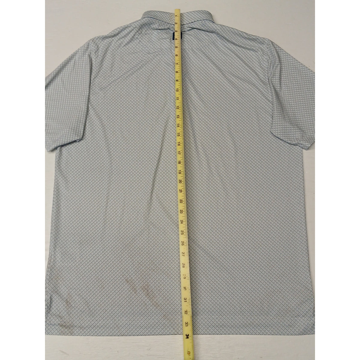 Foot Joy (XL) White Diamond Plaid Button Polo Collar Shirt
