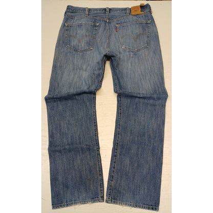 Levi's 501 (36x31) Straight Leg Relaxed Fit Distressed Denim Jeans