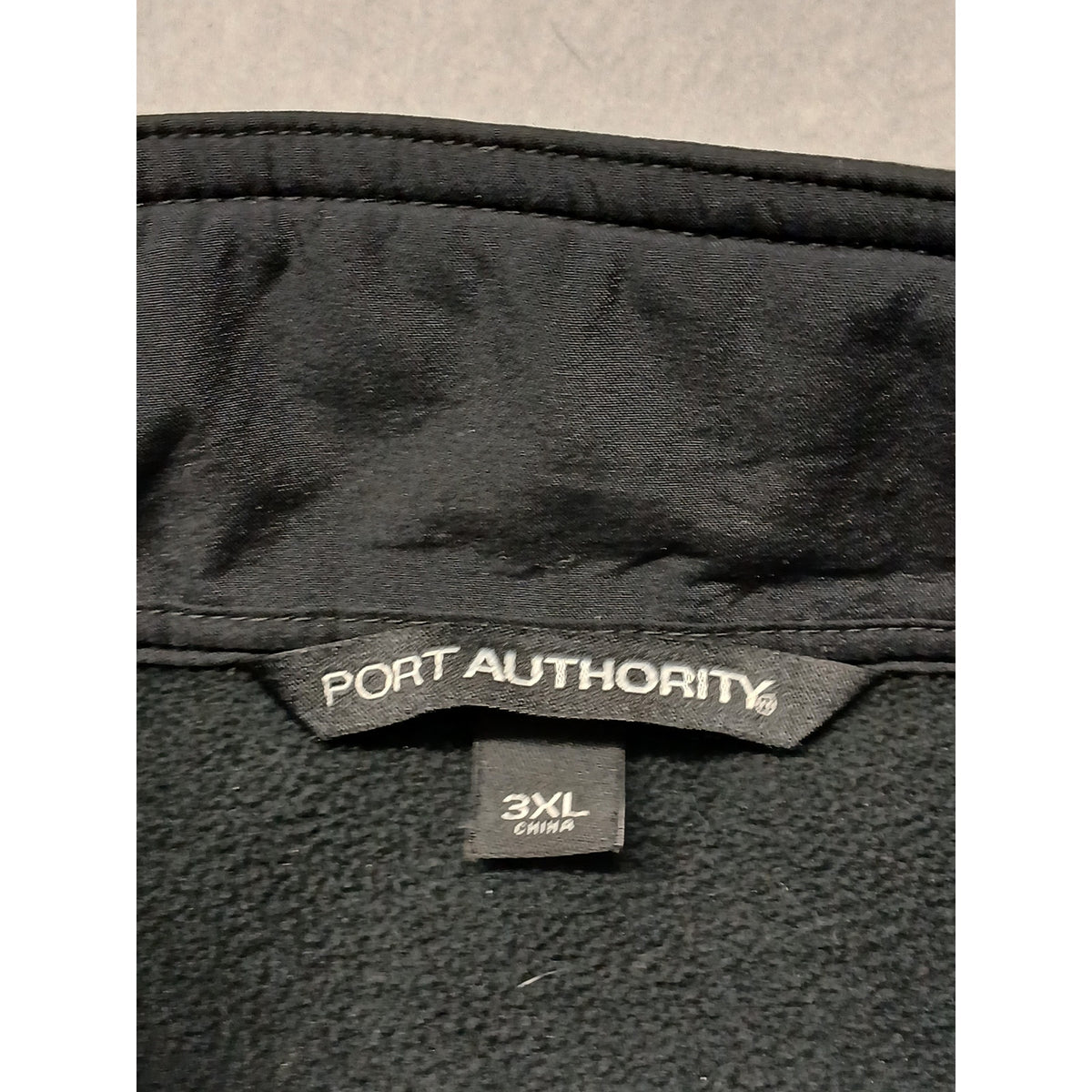 Port Authority (3XL) Black Poly Shell Fleece Zip Down Jacket