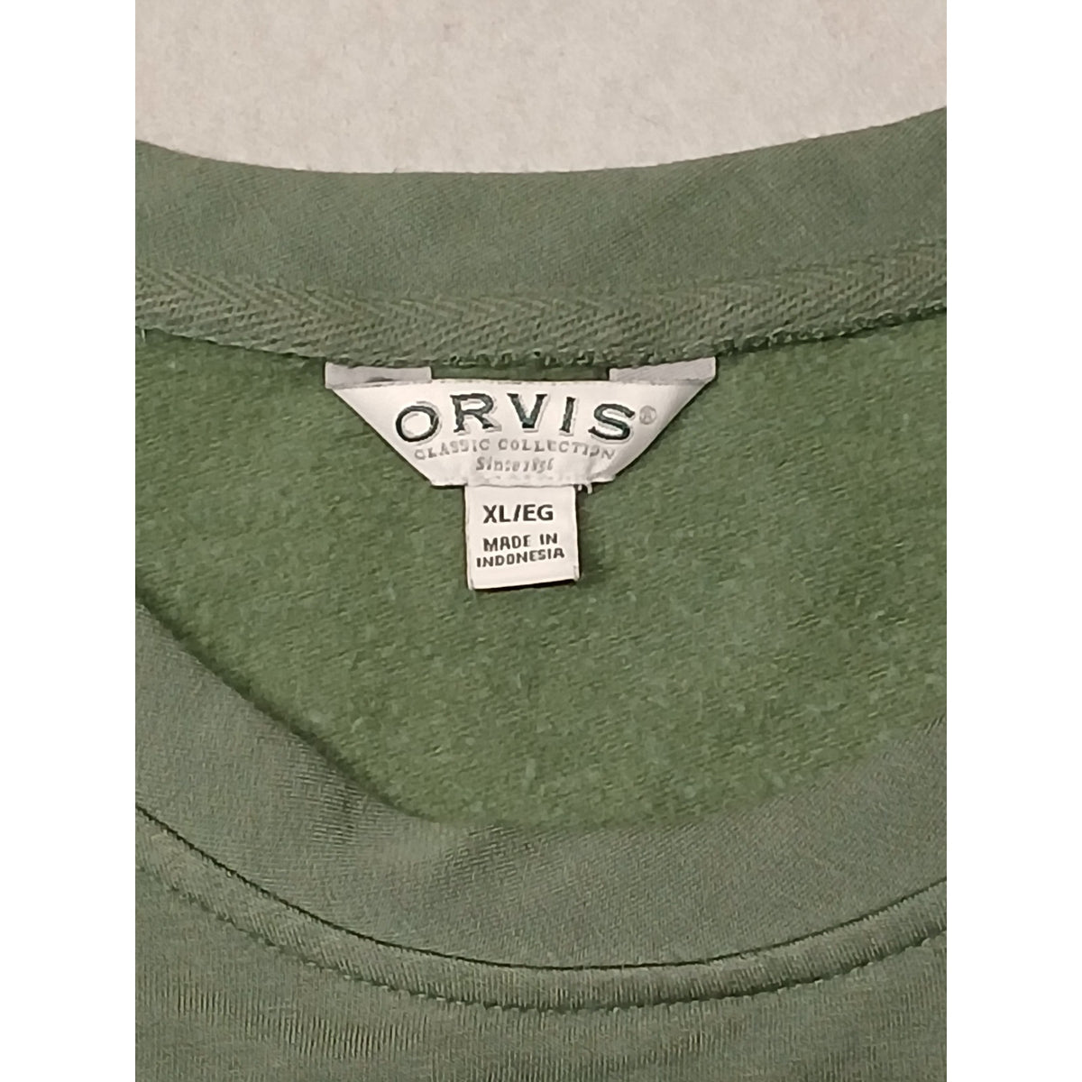 Orvis (XL) Men's Olive Green Crewneck Pullover Sweatshirt