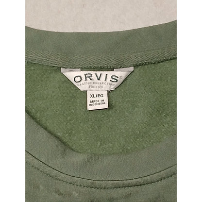 Orvis (XL) Men's Olive Green Crewneck Pullover Sweatshirt