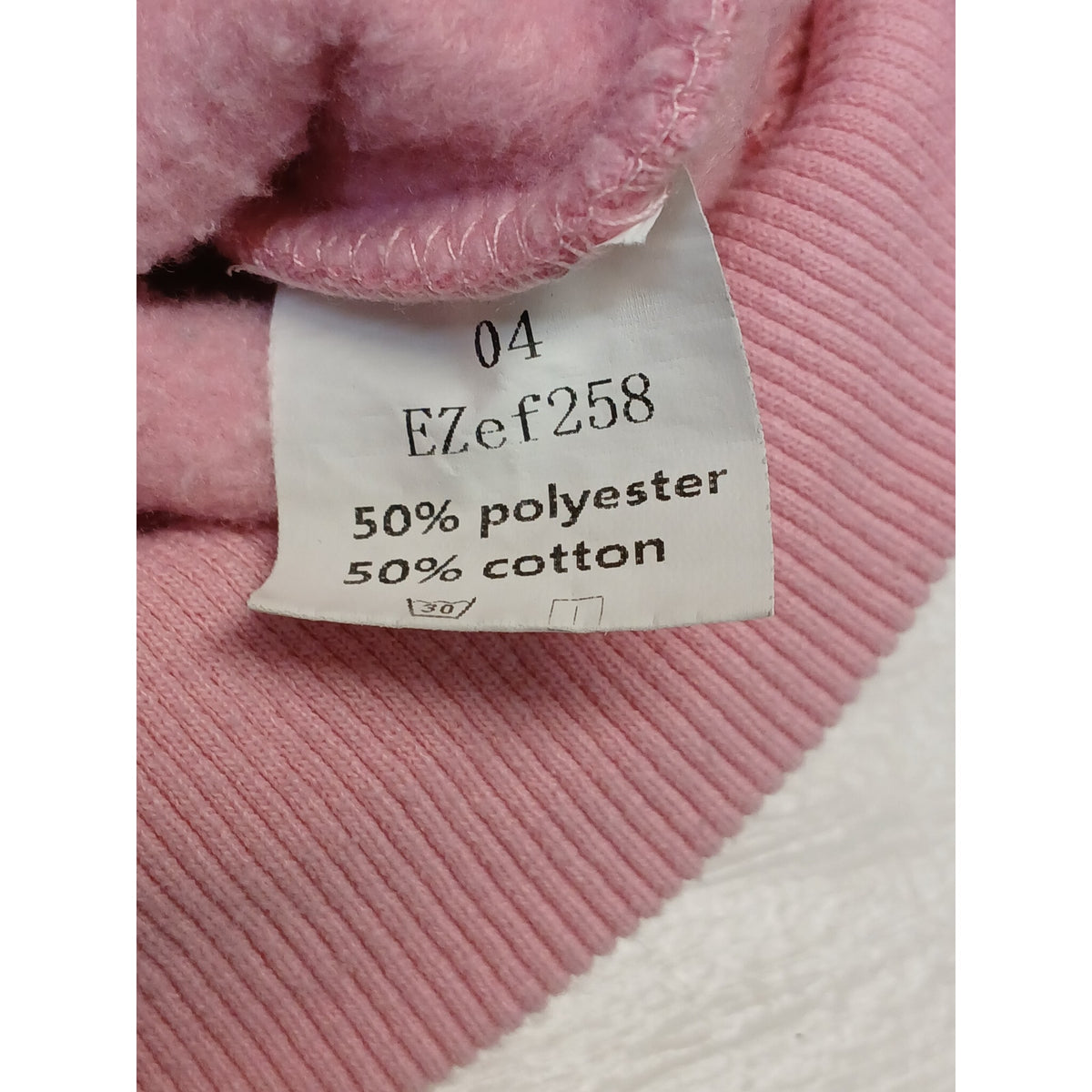 EFan (Medium) Pink 1/4 Zip Cropped Pullover Sweatshirt