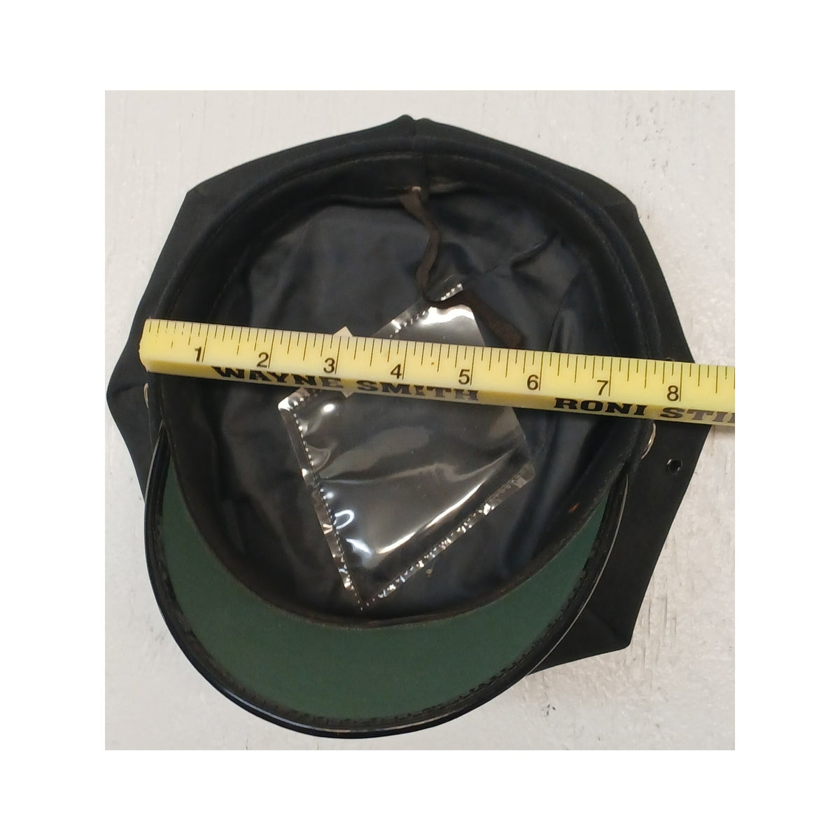 Military Police (9.5x8") Black Chauffeur Captain Vintage Cap