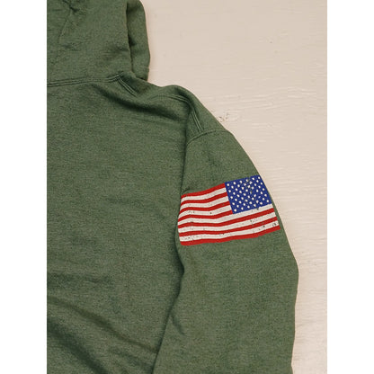 Black Hawk Style (24x23") Green Pouch Pocket Pullover Hoodie