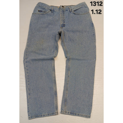Lee (40x29) Regular Fit Straight Blue Denim Jeans
