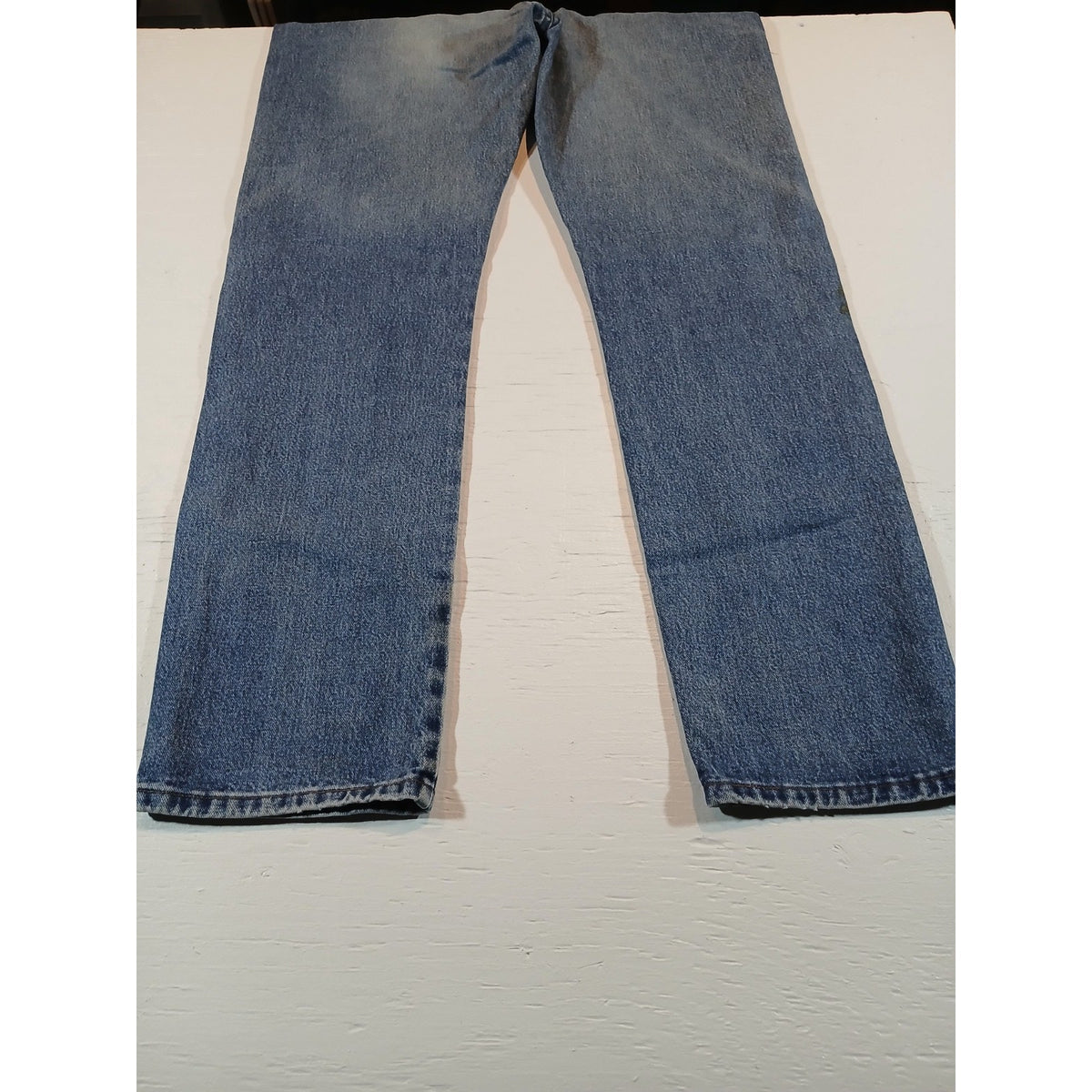 Wrangler (38 X 34) Men's Straight Leg Blue Denim Jeans