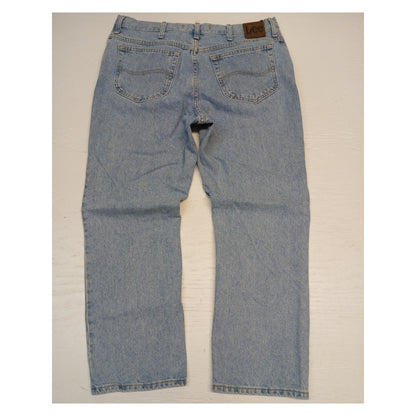 Lee (40x29) Regular Fit Straight Blue Denim Jeans