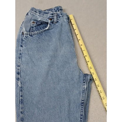 Lee (10L) Vintage High Rise Tapered Leg Blue Denim Jeans