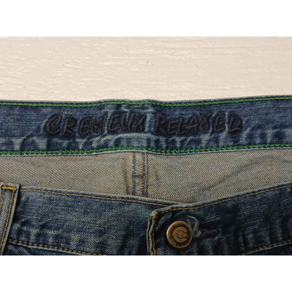 Cremieux (40x32) Relaxed Baggy Straight Fit Blue Denim Jeans