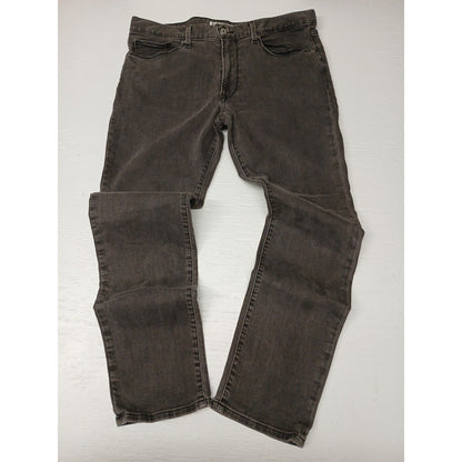 Express Jeans (36x32) Black Faded Rocco Slim Skinny Jeans