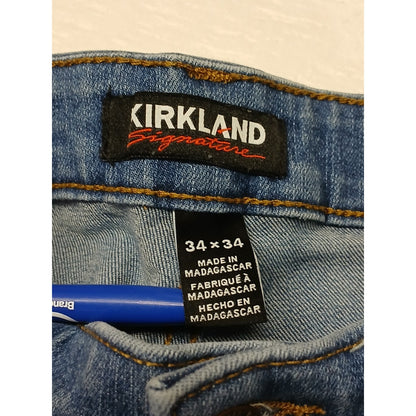 Kirklands Signature (34x34) Straight Leg Blue Denim Jeans