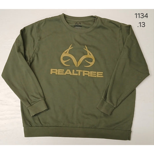 Realtree (XL) Olive Green Long Sleeve Pullover Sweatshirt