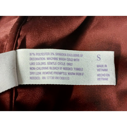 Stars Above (Small) Maroon Silk Notch Collar Button PJ's