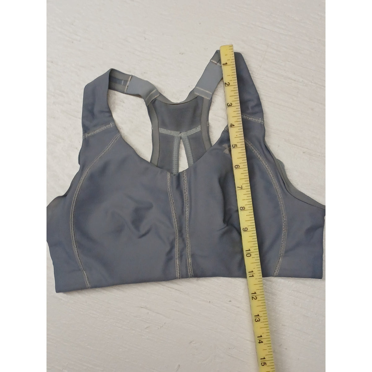Under Armour (34C) Gray High Crossback Adjust Sports Bra