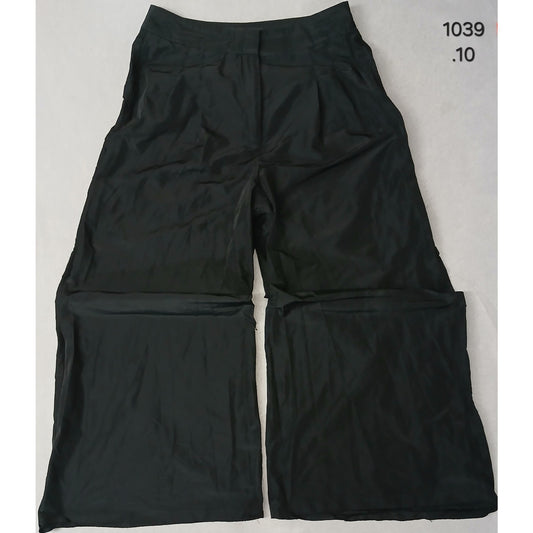 Zara (XL) Black High Waisted Parachute Synthetic Trousers