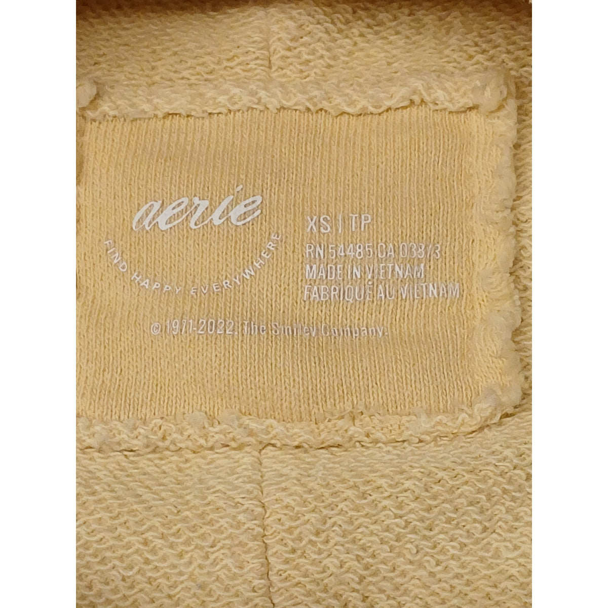Aries (XS) Yellow Long Sleeve Stretch Pullover Sweatshirt
