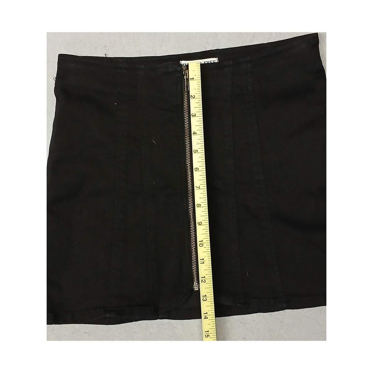 We The Free (4) Black Zip Front Denim Mini Skirt