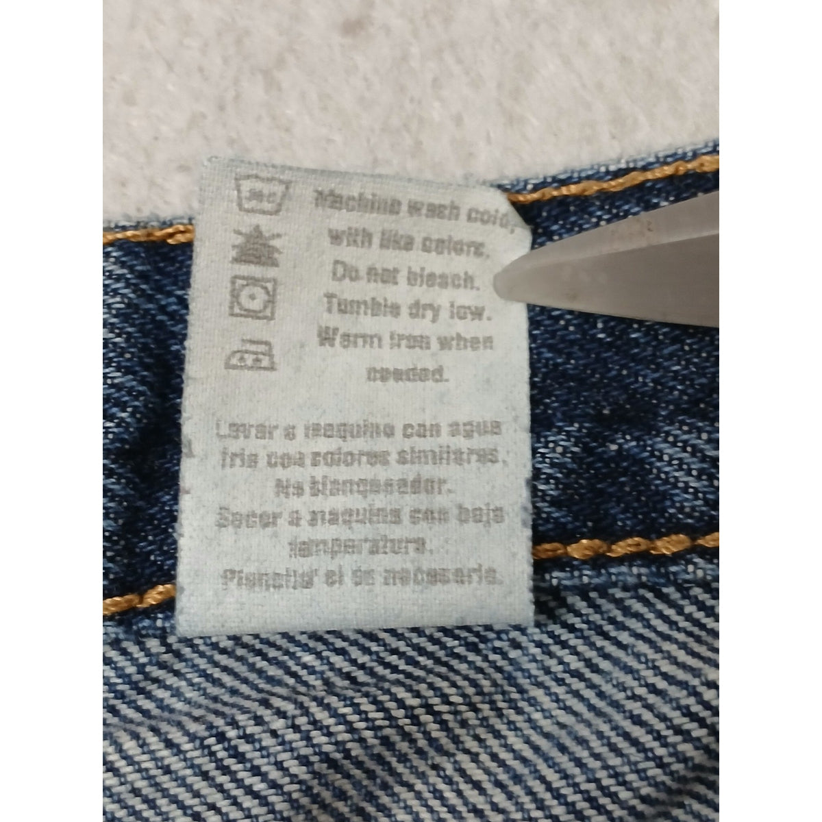 Faded Glory (38x29) Relaxed Distressed Blue Denim Jeans