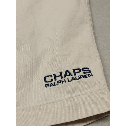 Chaps Ralph Lauren (Large) Men's Beige Vintage Cotton String and Zip Shorts