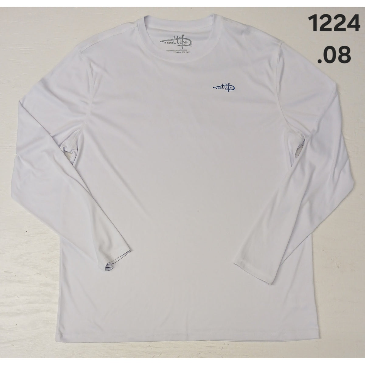 Reel Life (XL) White Dri-Fit Long Sleeve Pullover Shirt