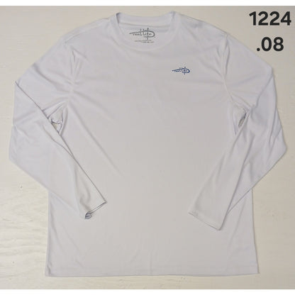 Reel Life (XL) White Dri-Fit Long Sleeve Pullover Shirt
