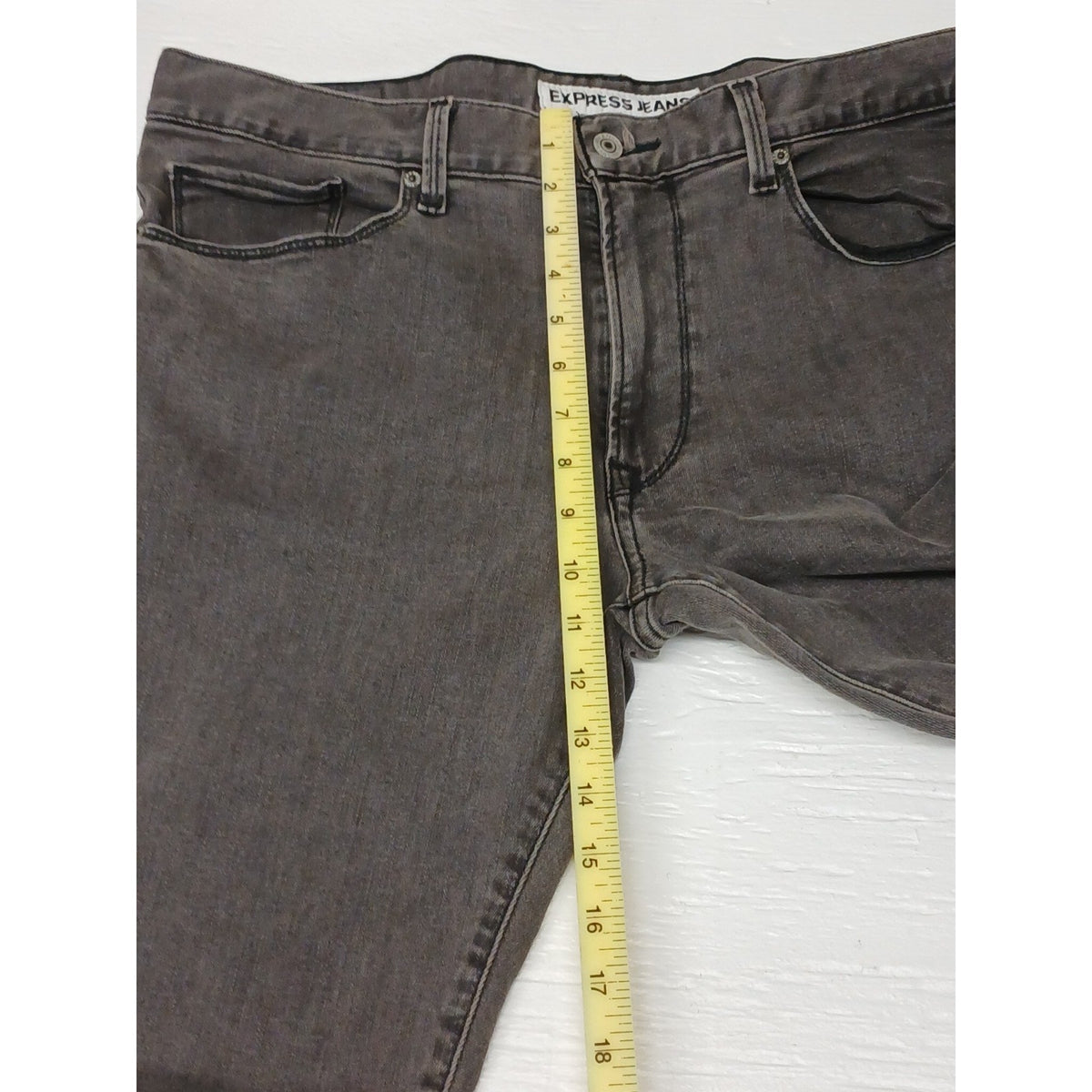 Express Jeans (36x32) Black Faded Rocco Slim Skinny Jeans