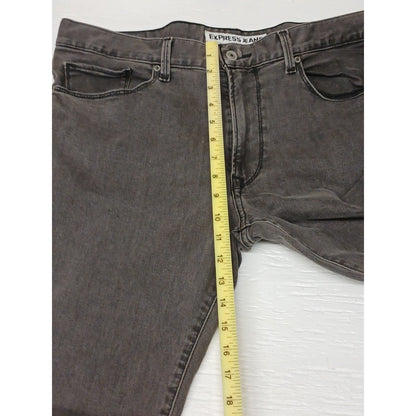 Express Jeans (36x32) Black Faded Rocco Slim Skinny Jeans