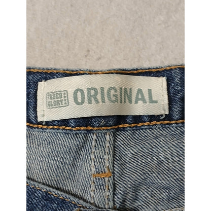 Faded Glory (38x29) Relaxed Distressed Blue Denim Jeans