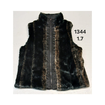 Brown (M) Luxurious Sleeveless Gilet Winter Genuine Fur Vest