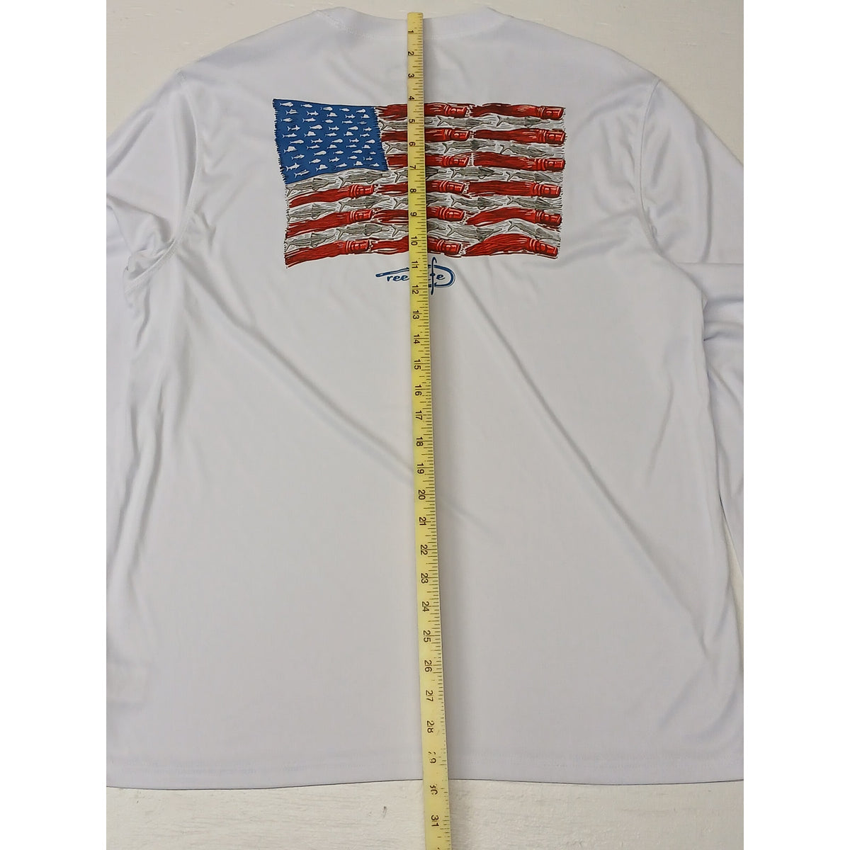 Reel Life (XL) White Dri-Fit Long Sleeve Pullover Shirt
