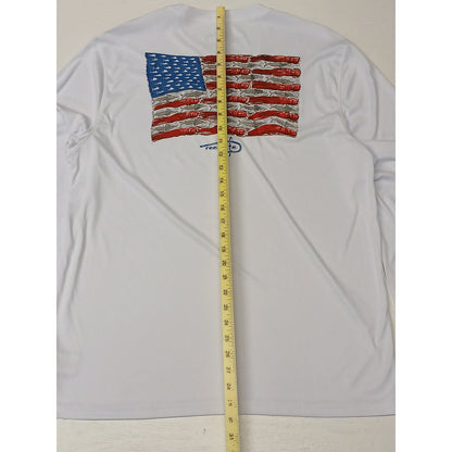 Reel Life (XL) White Dri-Fit Long Sleeve Pullover Shirt