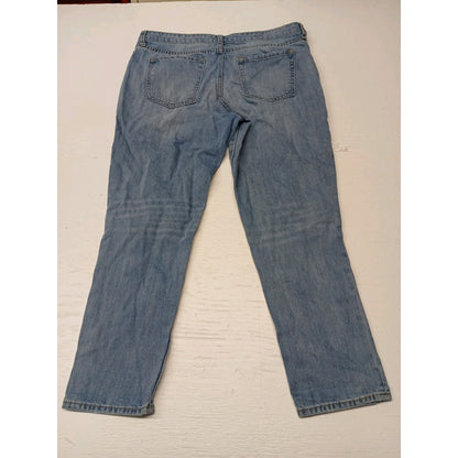 Gap Sexy Boyfriend (10) Relaxed Fit Ripped Blue Denim Jeans