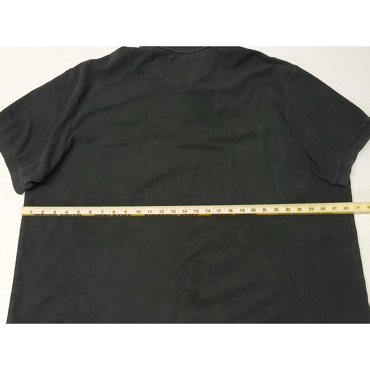 CHAPS (2XB) Black Loose Polo Button Collar Cotton Shirt