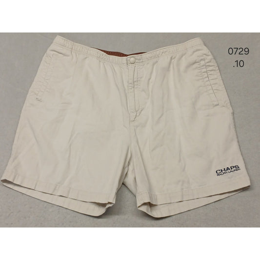 Chaps Ralph Lauren (Large) Men's Beige Vintage Cotton String and Zip Shorts