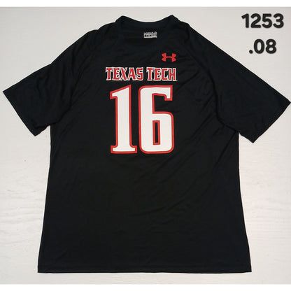 Under Armour (2XL) Black Loose #16 Kingsbury Football Jersey