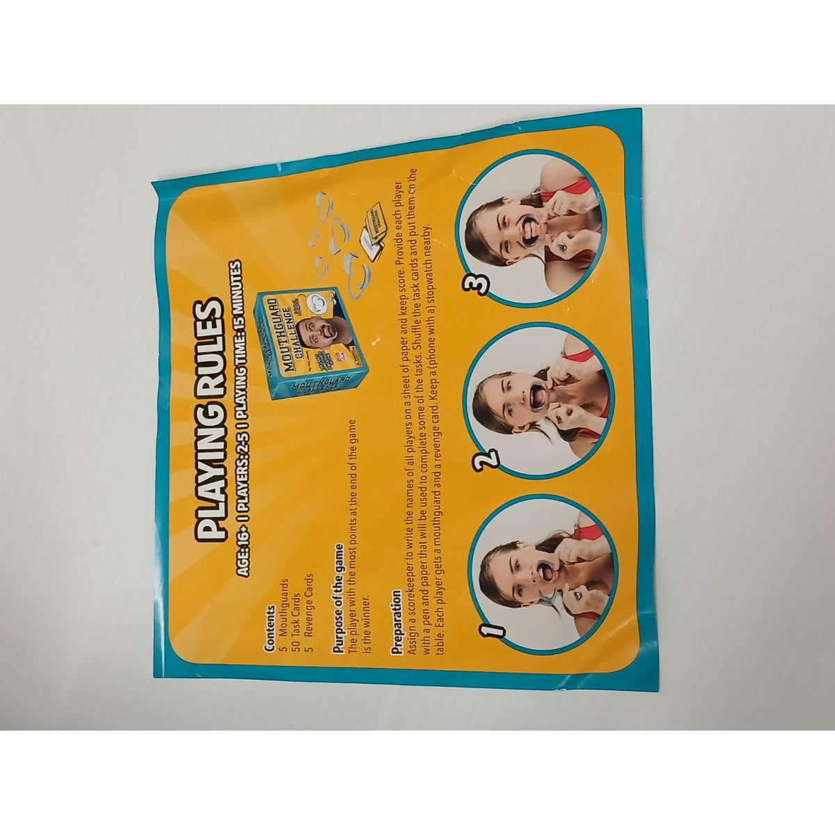 Mouth Guard 5 Pack Mouthpieces with Cards Challenge Game