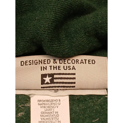 Artisan (Medium) Green Stitched Pouch Pocket Pullover Hoodie