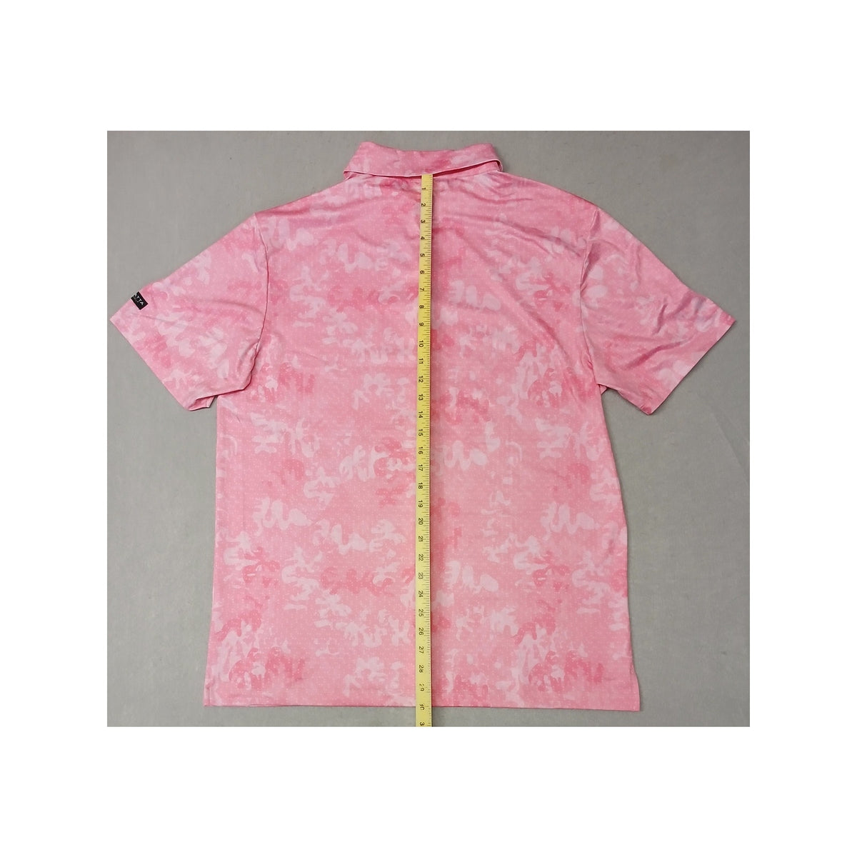 Yatta Golf (XL) Pink Short Sleeve Silk Button Polo Shirt
