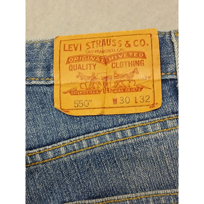 Levis (30x32) Men's 550 Straight Leg Blue Denim Jeans