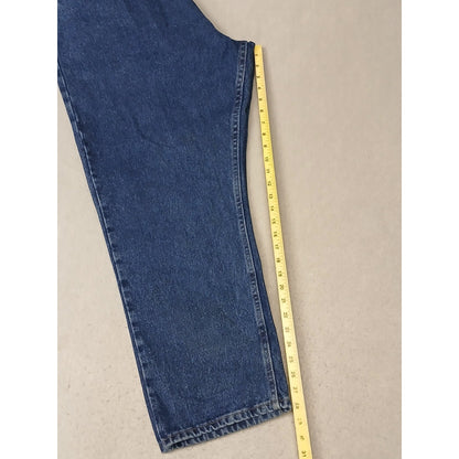 Wranlger (44x29) Men's Relaxed Straight Leg Blue Denim Jeans