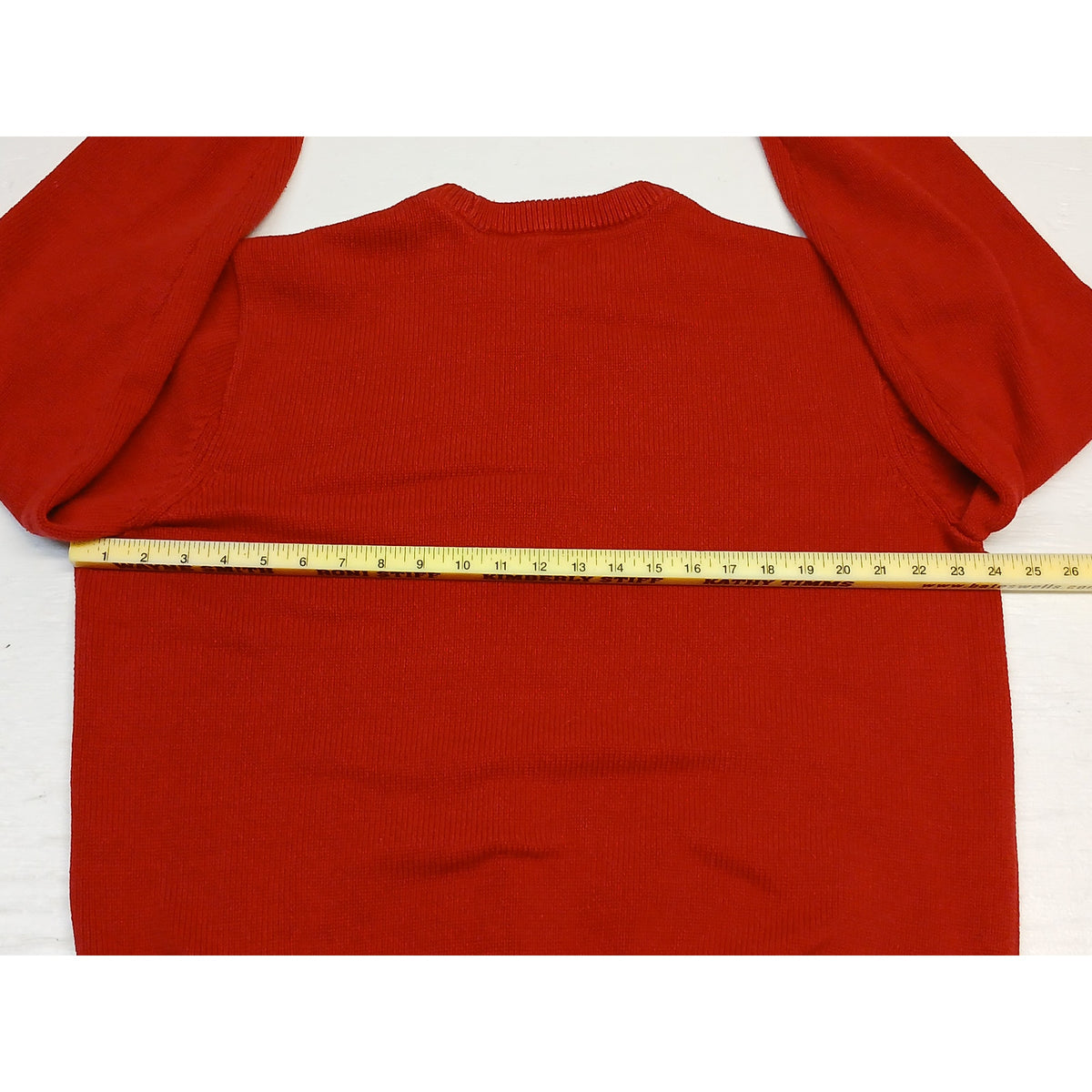 CHAPS (XL) Red Knitted Crew Neck Pullover Sweater