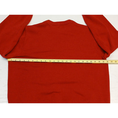 CHAPS (XL) Red Knitted Crew Neck Pullover Sweater