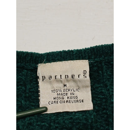 Partners (Medium) Vintage Green V-Neck Pullover Sweater