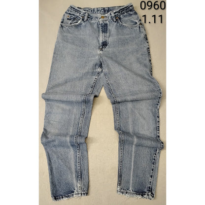 Lees (10) Women's Vintage High Rise Straight Blue Denim Jeans