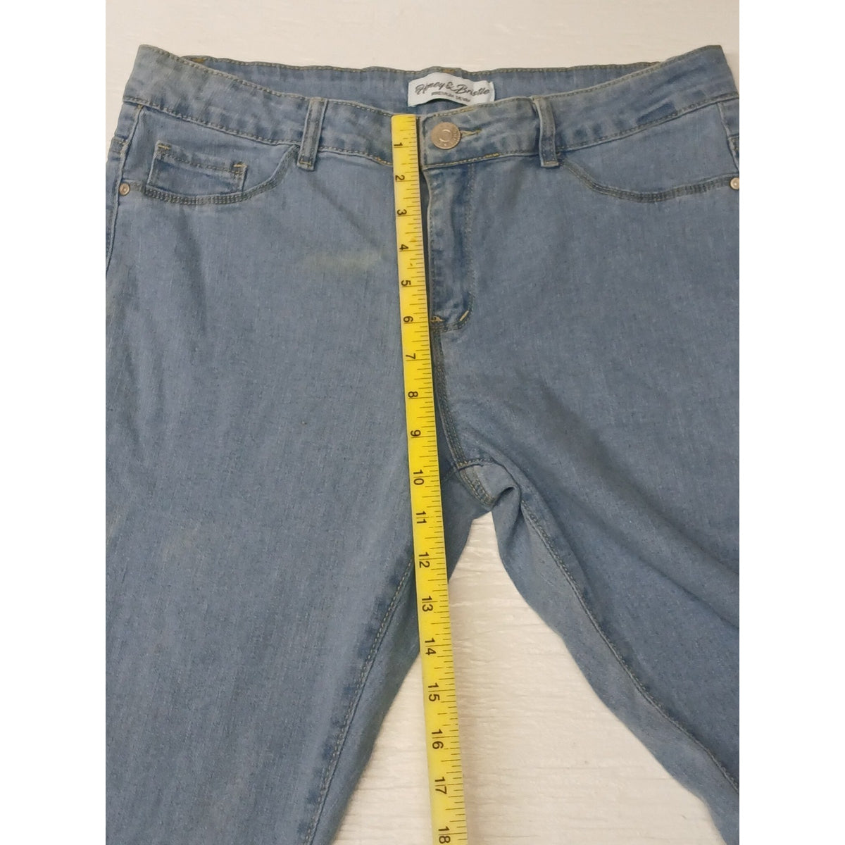 Honey & Bristle (12P) Straight Blue Denim Stretch Jeans
