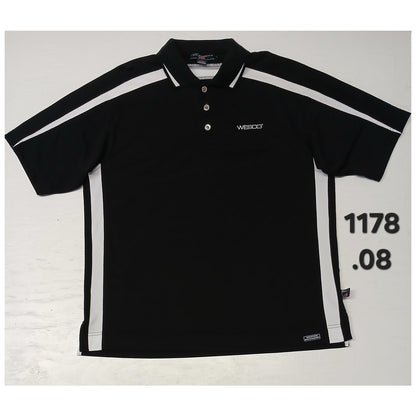 Pro Celebrity (Large) Black Short Sleeve Collar Golf Shirt