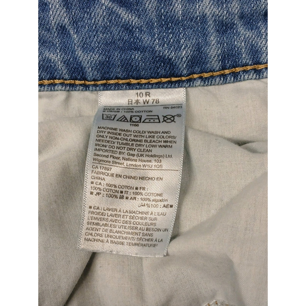 Gap Sexy Boyfriend (10) Relaxed Fit Ripped Blue Denim Jeans