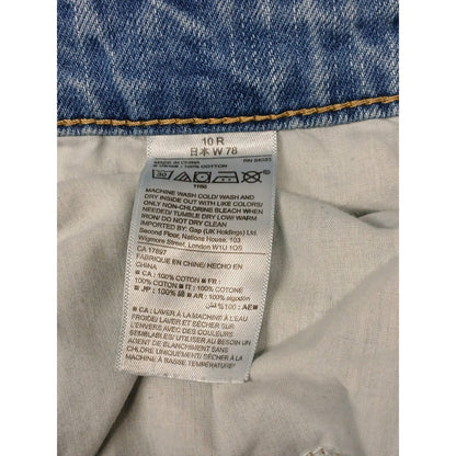 Gap Sexy Boyfriend (10) Relaxed Fit Ripped Blue Denim Jeans